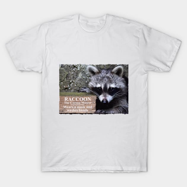 Corona mascot Raccoon T-Shirt by DeVerviers